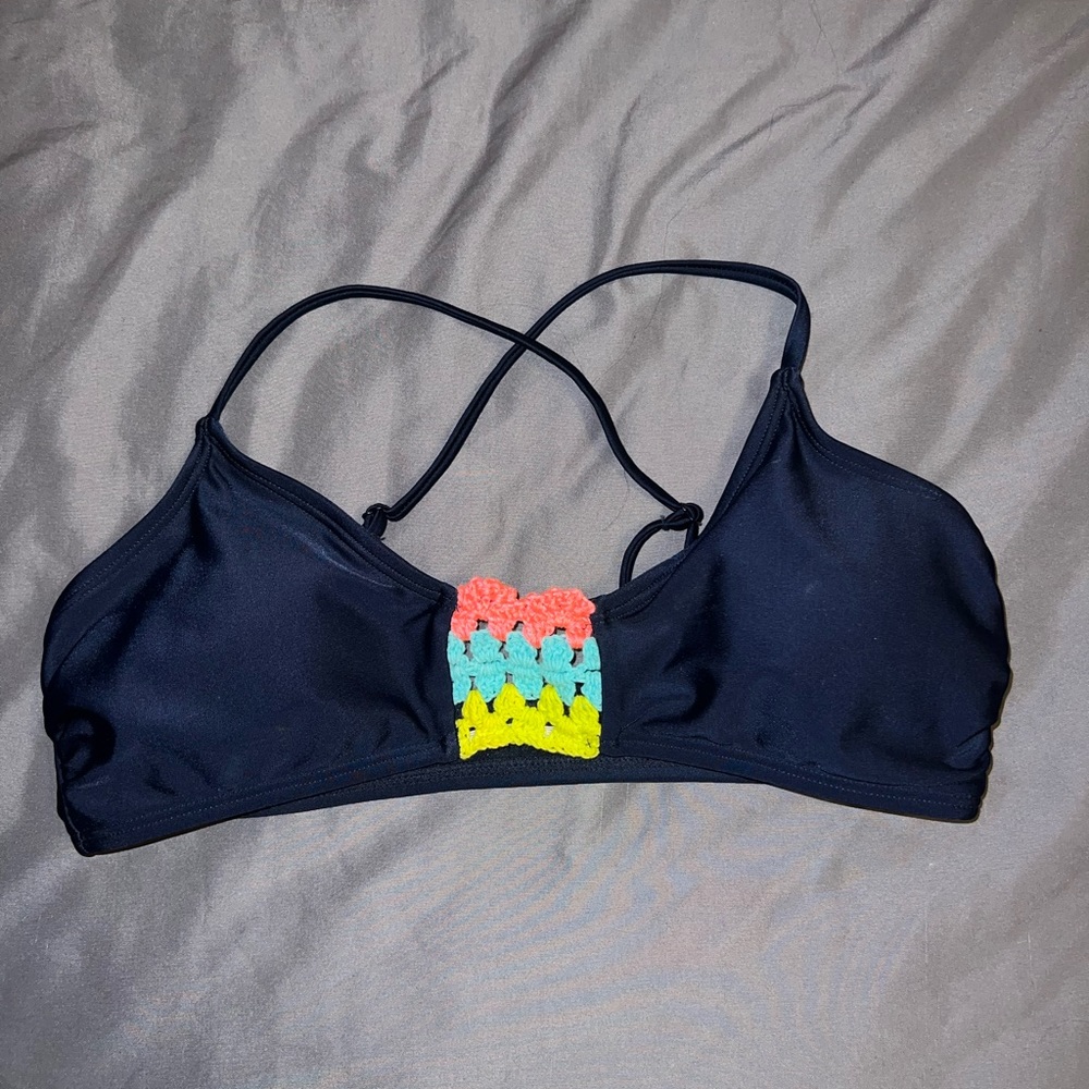 Navy blue bikini top